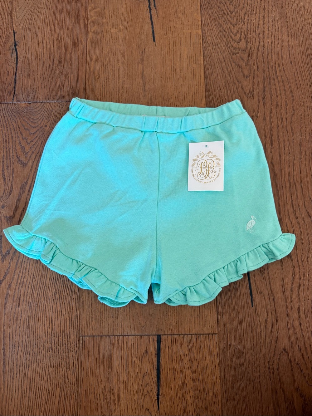 TBBC Size 8 Girls' Mint Ruffle Hem Shorts